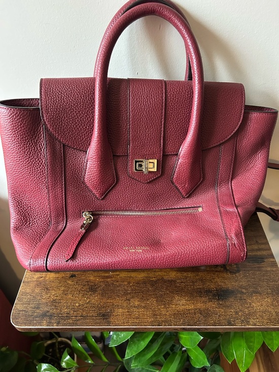 Henri Bendel Rivington Burgundy Leather Convertible Backpack / Purse - Picture 11 of 11